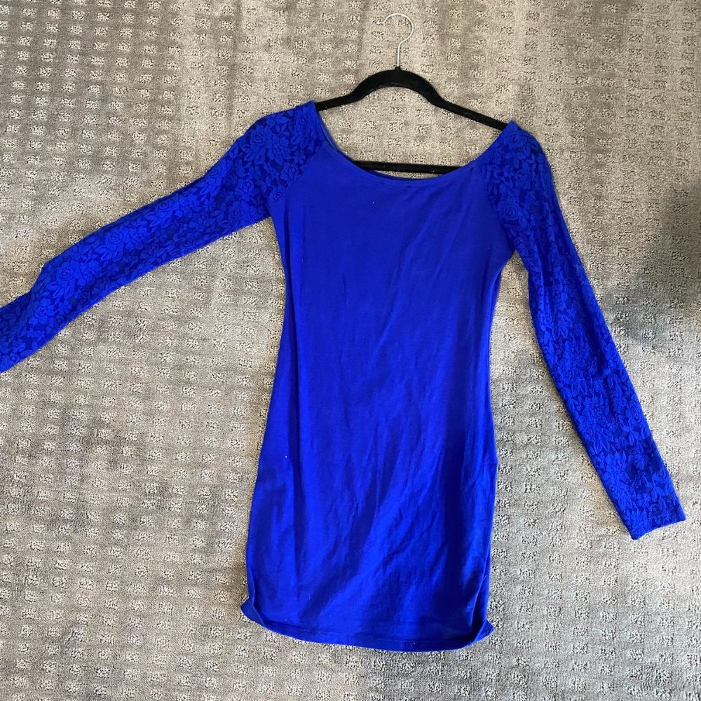 Royal Blue Long Sleeve Dress